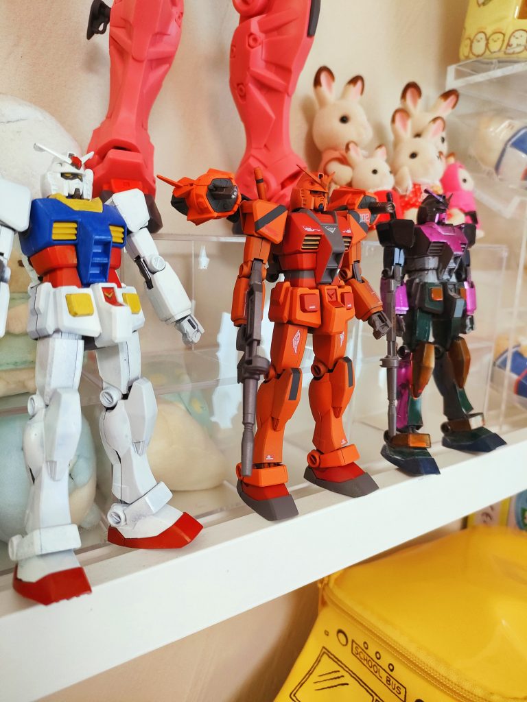 娘のガンダムと奥様のガンダムと並べて。