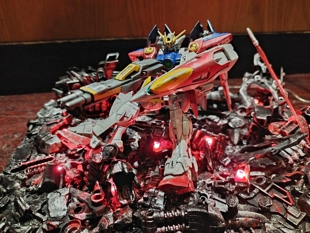 【リーブラ最終決戦】ウイングガンダムゼロ–2枚目/制作者：Hw