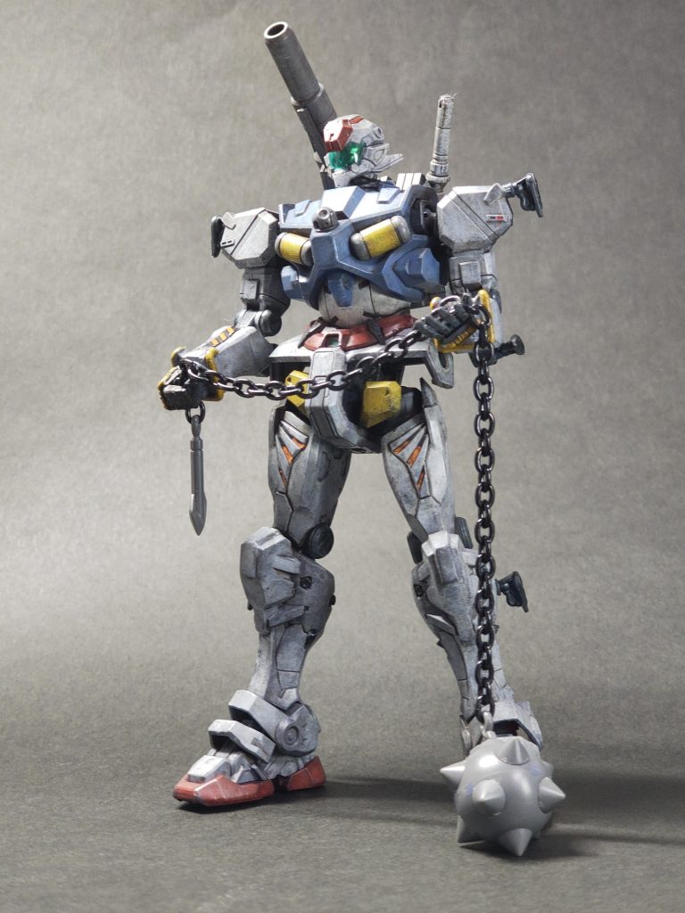 ガンダム知らない若い世代が、脈絡なく「アルテイシア」って言われて、ハンマーの名前かと思った話は、作り話でも笑いました。ということで、ハンマーは RX-78-2 Ver.G30th のガンダムハンマーです。ディテールは違うので、雰囲気で。ハンマーは塗っていません。キット化されるのは、こちらhttps://x.com/HobbySite/status/1922479543467835698劇中に出てきたハンマー、T字の柄の部分ほとんどないくらい短かったのに、これ赤いガンダムの流用だよなとか。まだ途中なので変わるかも。