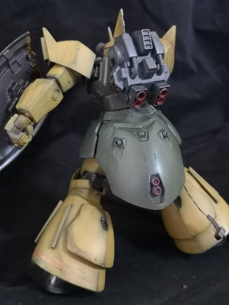 HGゲルググにマリーネや旧キットを使用して好みに作成。 ア・バオア・クーで急いで製造されたキメラな個体にしてます。