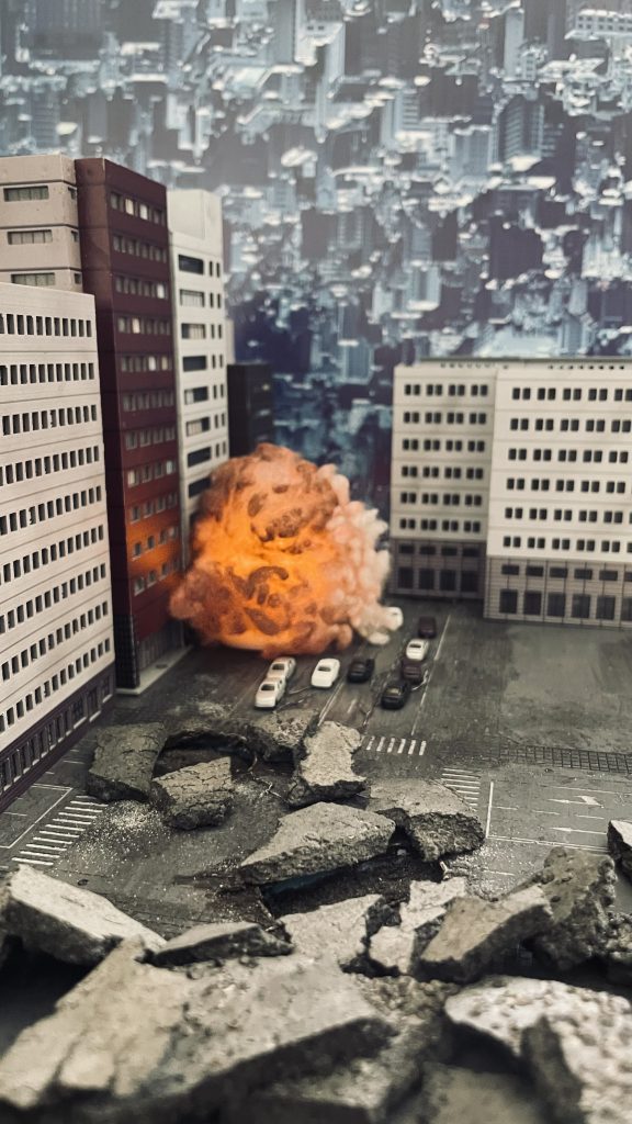 背景がより鮮明なショットとなります。上下逆さまにして置いています。