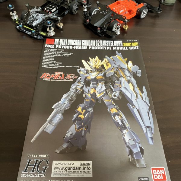 ミニ四駆も同時並行なので、ほぼイジるとこがないモデルにしました。ボディ色はブルーグレーとブラックだけにして、均一にしたいと思ってます。装備品も多々付いてるので、オリジナルで楽しめる。もちろんマリーダさんが乗るイメージで、バナージとリディは地上戦でお亡くなりになった設定。マリーダさん等を筆頭に、連邦より先にラプラスの箱を見つけると言う物語です笑