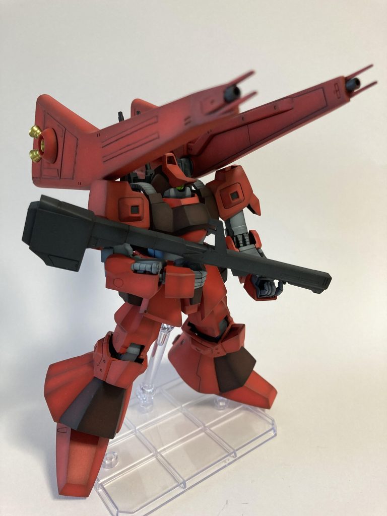 取付アームとのバランスを考慮した結果、ビームカノンはこれくらいの角度が限界