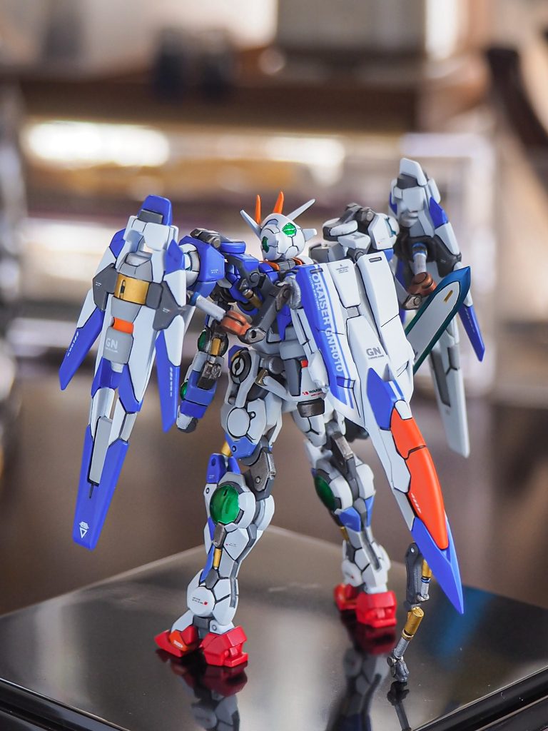 合わせ目消し、後ハメ加工、0.1で掘り直し、と基本工作してエアブラシと筆塗りで仕上げました。塗料は水性ホビーとラッカーとエナメルを使い分けました。