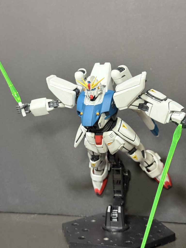 ゲーム🎮バトオペ2でもビームサーベルぐるぐるできます！34年前の旧キットぶりF91でした！ご覧くださりありがとうございました😊