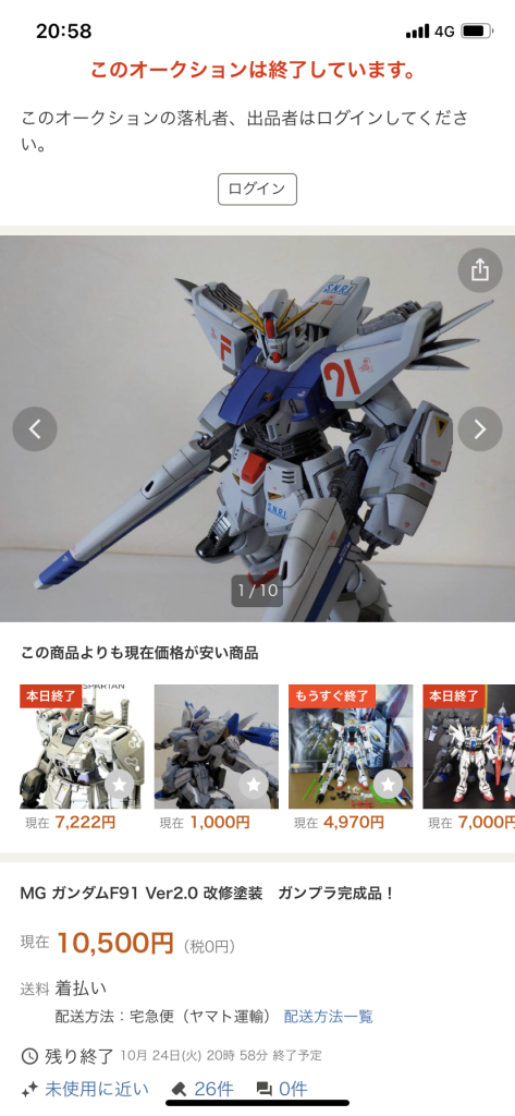 最後に、、、制作期間は約1ヶ月です。何年も前からガンプラやミリタリー模型での製作やヤフオクでの販売をしておりました。これからも何卒よろしくおねがいします。