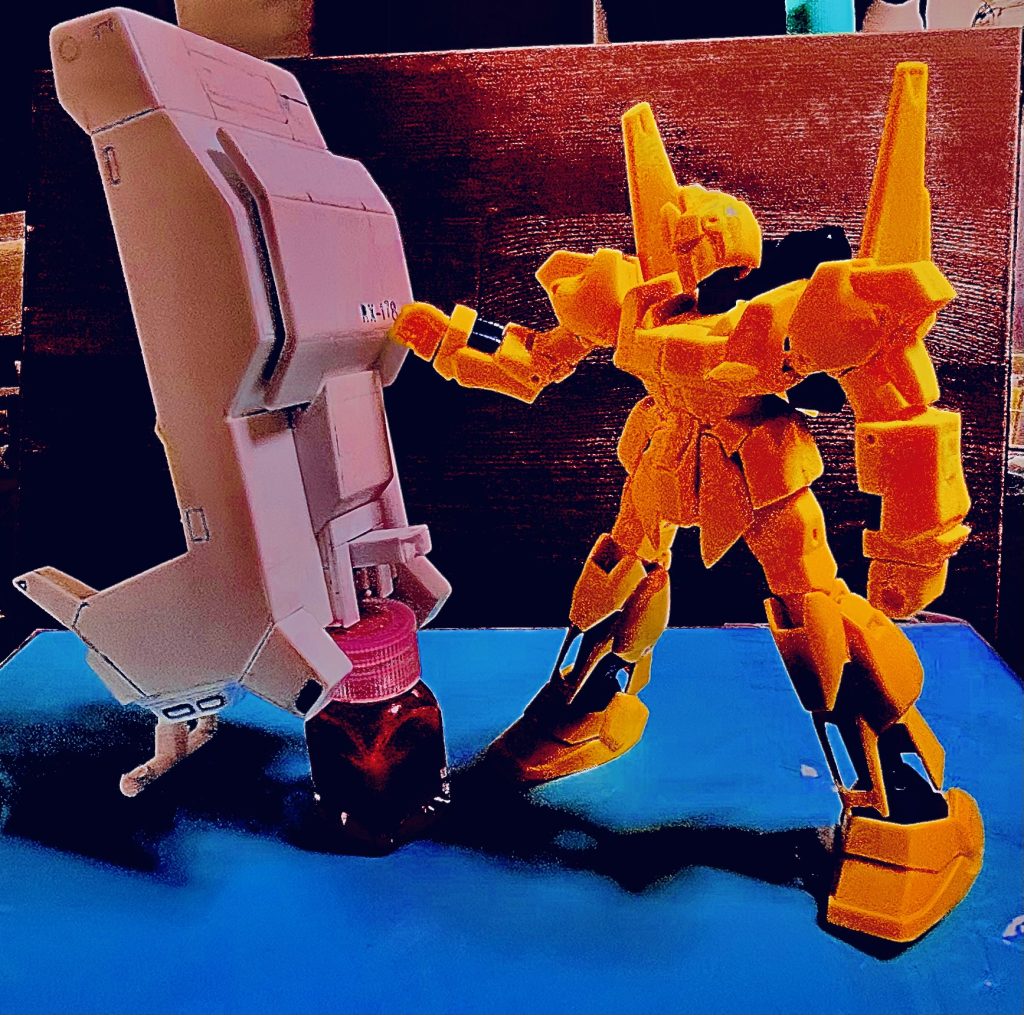 旧キット　くわとろ専用機　頼む、テカってくれ！俺たちの黄色！！(素組み)