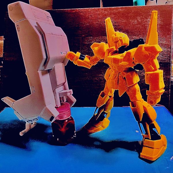 旧キット　くわとろ専用機　頼む、テカってくれ！俺たちの黄色！！(素組み)