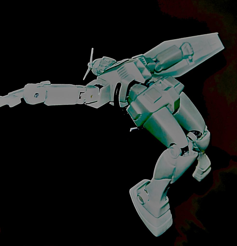 ガンダム　旧キット　棒高跳びポーズ　^_^