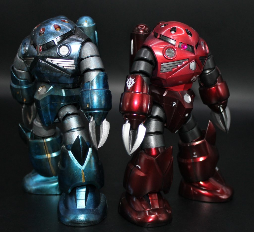 おまけせっかくなので過去に作ったズゴックとのコンビ写真も載せておきます。青と赤で夏を感じていってください。