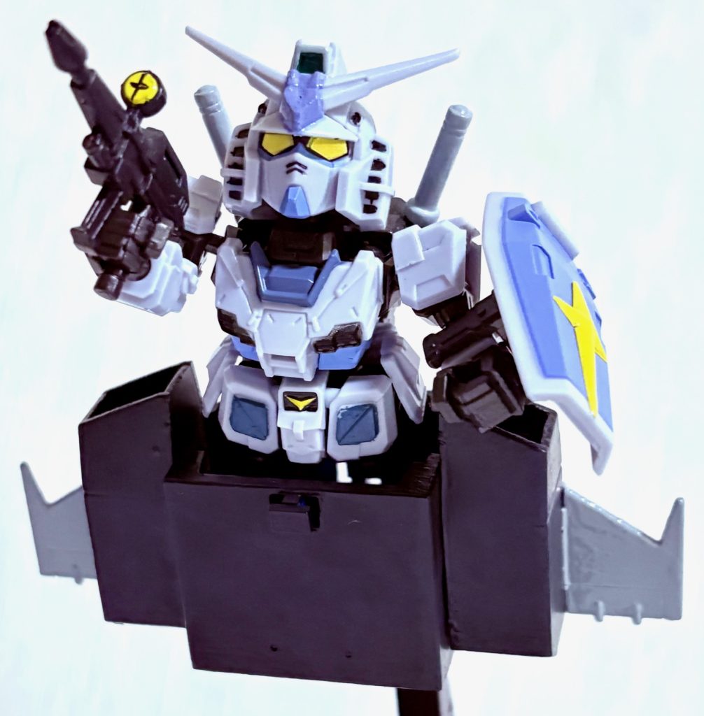 ガンダムMAモード。TV版でザクレロと対決した時の形態。モビリティジョイントのG3ガンダムを使用(もちろん、付属のガンダムでも再現可能である)。