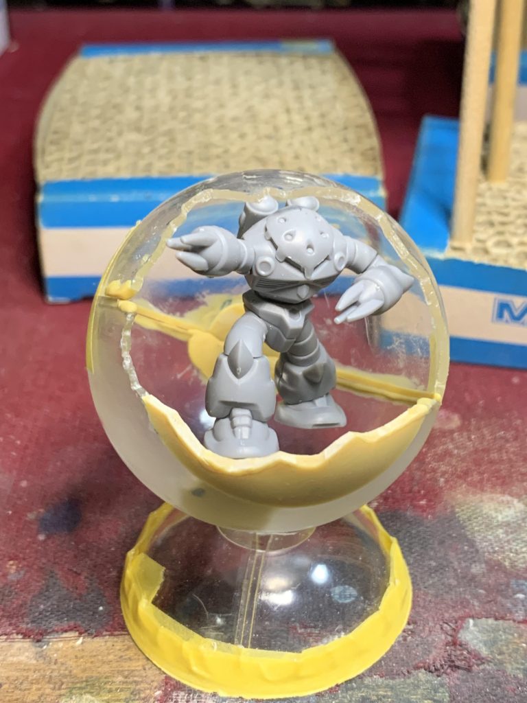 ジオプラくんで使ったガムボールマシンと同じカプセルパーツを使用。サイズ感がちょうどいいです。