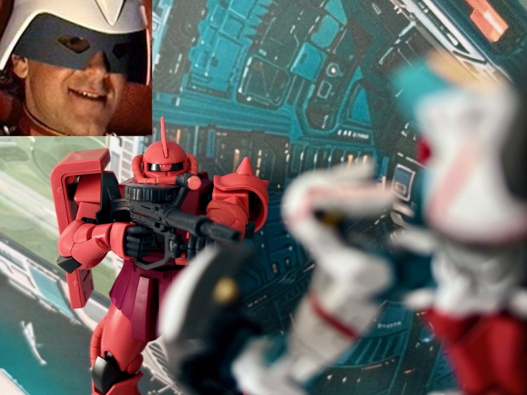 ケツアゴ「ジークアクスの性能はこんなものか・・・。君はなかなか健闘したがここで楽にしてやる！！」マチュ「このままじゃ・・・やられる！！」ケツアゴシャアがゆっくりと引き金を引こうとする。