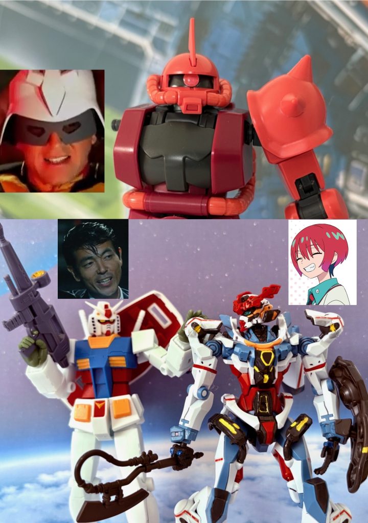 ケツアゴ「えぇい！！まぁいい、今回は退がらせてもらおう」ケツアゴシャアはすごすごと退却していった。ユージ「よくやったな、マチュ。初めてにしちゃ上出来だぜ」マチュ「ううん、これもユージのおかげだよ」