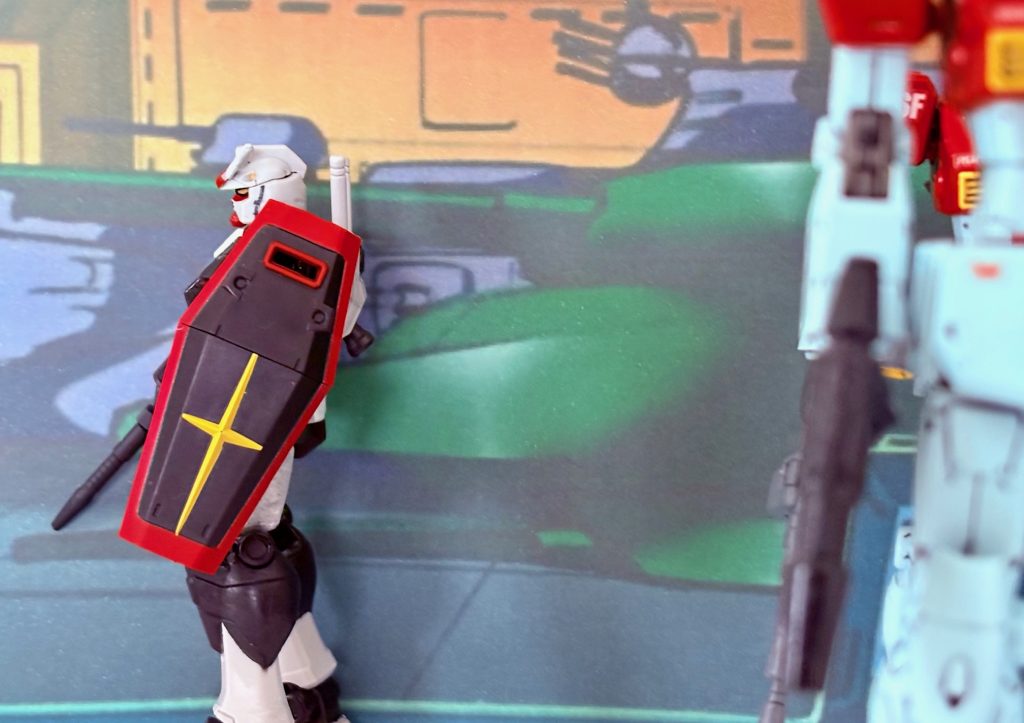 「急転」その後宇宙に上がってからは、レビル艦隊の旗艦であるマゼランタイプの戦艦「ドラッグ」にガンキャノンやジムコマンド宇宙仕様そしてGファイターと共に配備された。ルナツーで補給と整備を受けた後、キシリアのいるグラナダへと向かう。実はこの時レビル将軍が最前線で戦う兵士を鼓舞するために自らプロトタイプガンダムに乗ってルナツーの宙域で特訓を行っていた・・・。