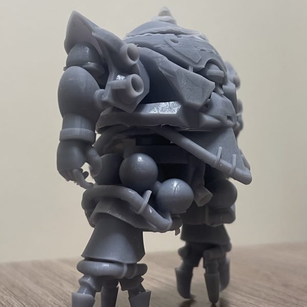 ジークアクス最終話エンドロールにワンカット登場したカネバンのゾックです。見えない部分は他MSから転用風にアレンジしてます。頭部は出力失敗😞前後左右対象デザインはモデリング的には助かるはずなんですが、とても時間かかりました…もう少し煮詰めますm(_ _)m（3枚目）