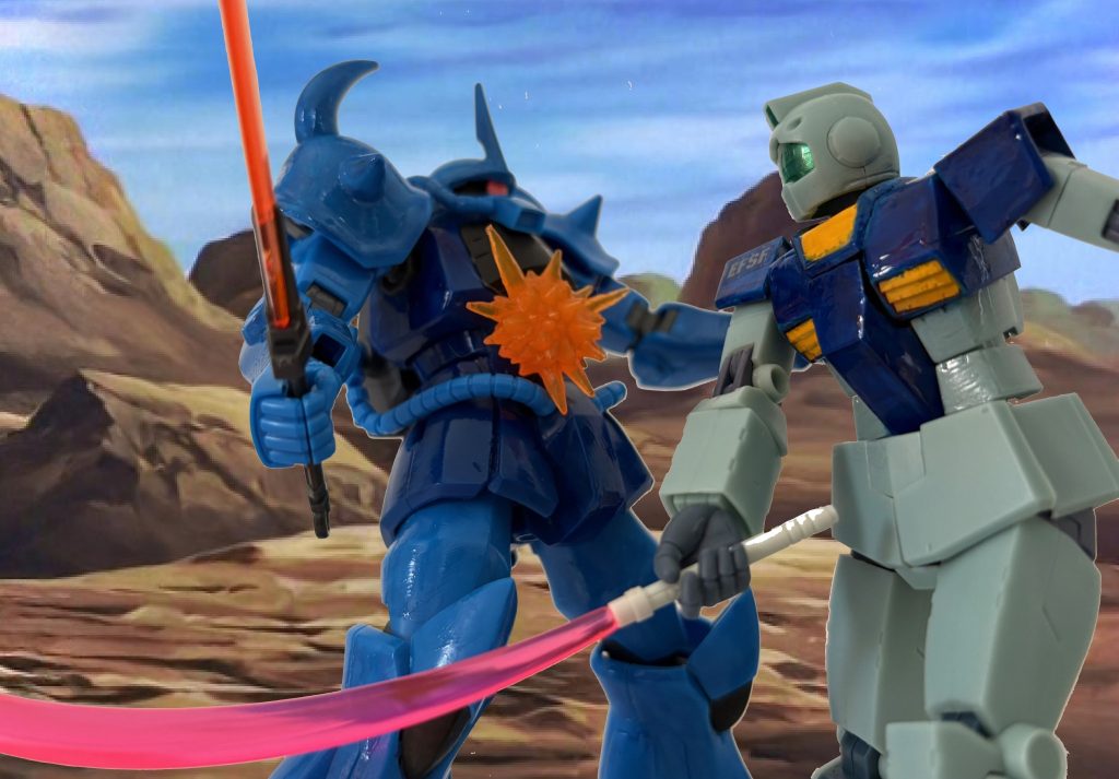 スレッガーは着実にグフを仕留めていき、オデッサにおける連邦軍の活路を切り開いていった・・・。一方ホワイトベース隊はおとり役としてアフリカ戦線で戦っており、そこにはジオンの名だたるエース達がガンダムを倒すために集結していた。