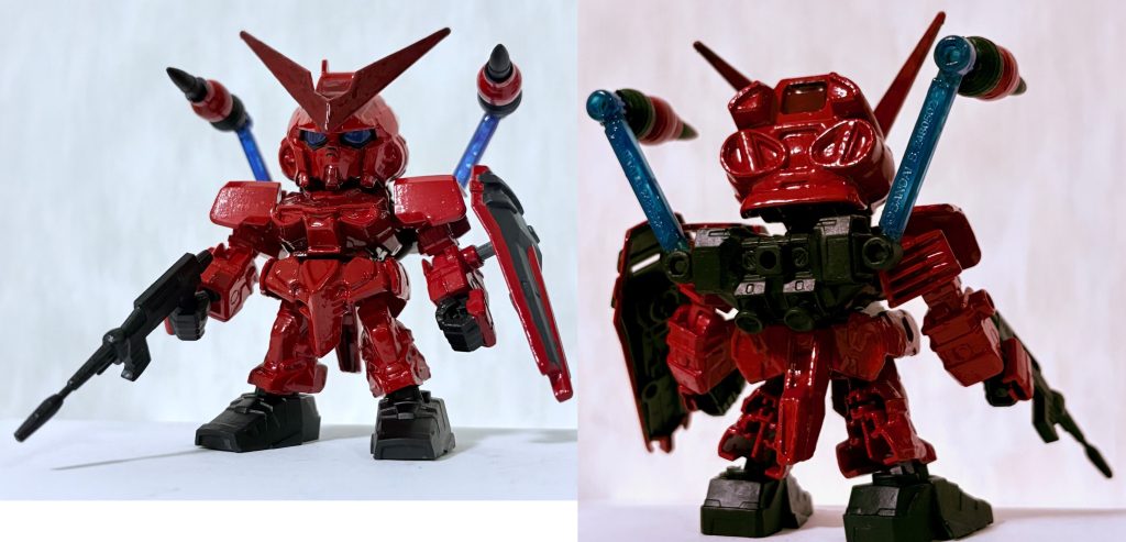 以下俺設定。別世界の赤いガンダムであり、ビットが小型化かつ強力になっている。