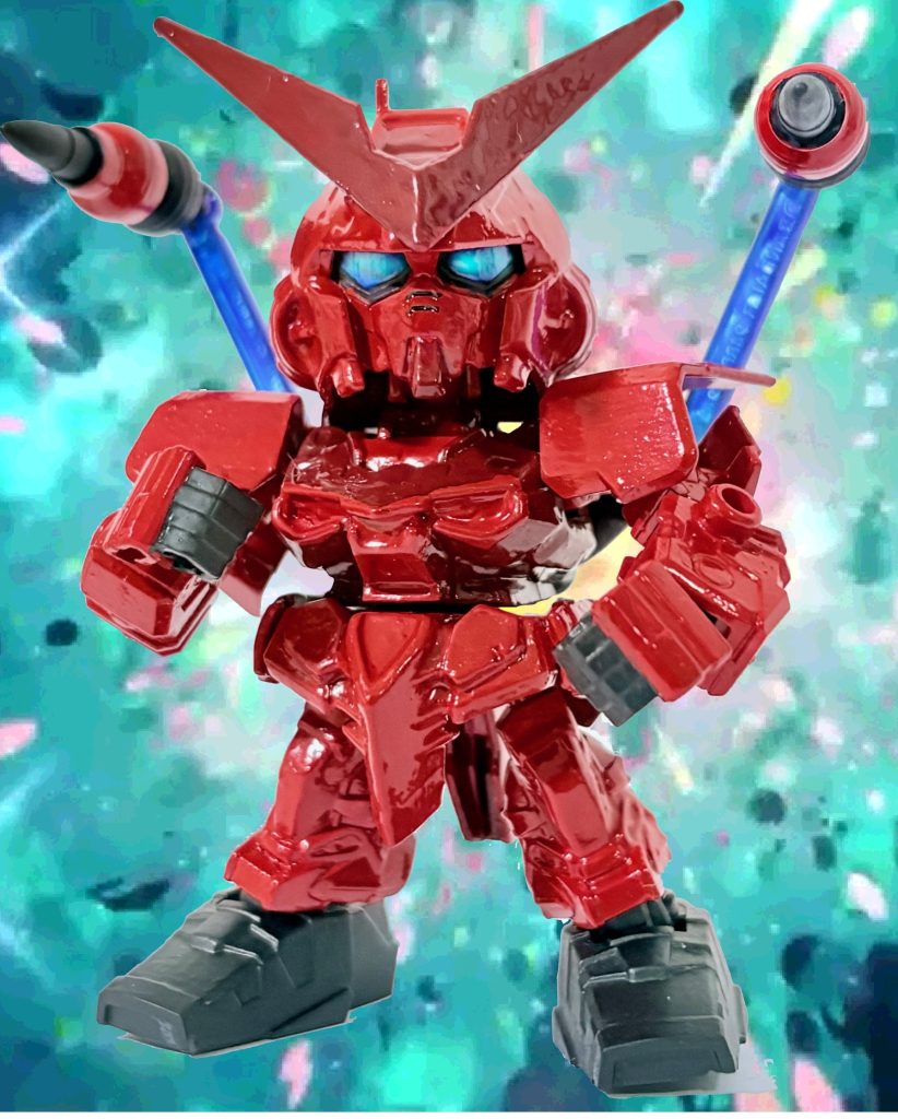 向こう側の向こう側の世界からやってきた赤いガンダム。