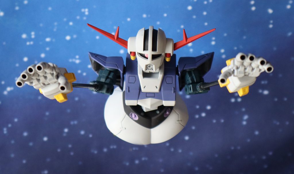 パーにして腕を伸ばした状態。