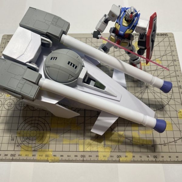 1/48メガサイズガンダムに装着するGアーマーの作成と、ラジコン化を行ってます。現在進捗60%位！応援宜しくお願いします🙇（3枚目）