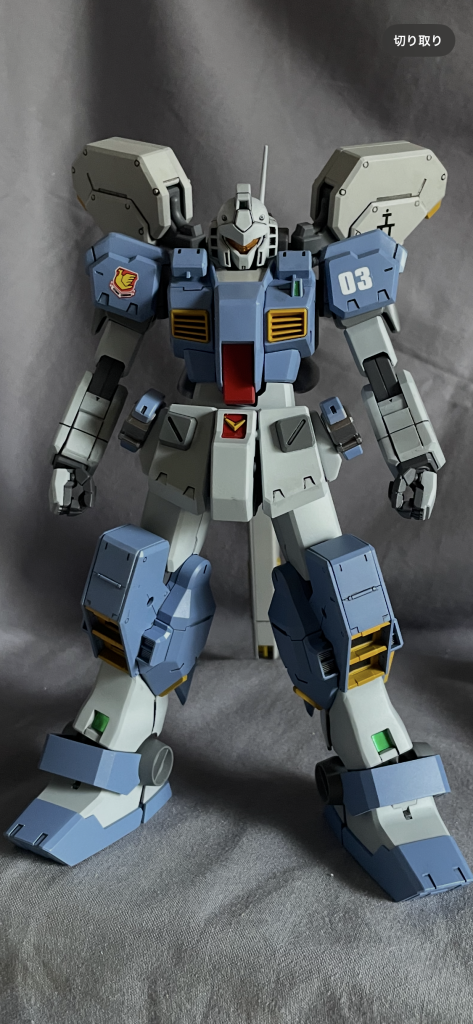 配色はパワードジムの青バージョンみたいな感じに塗ってみました。