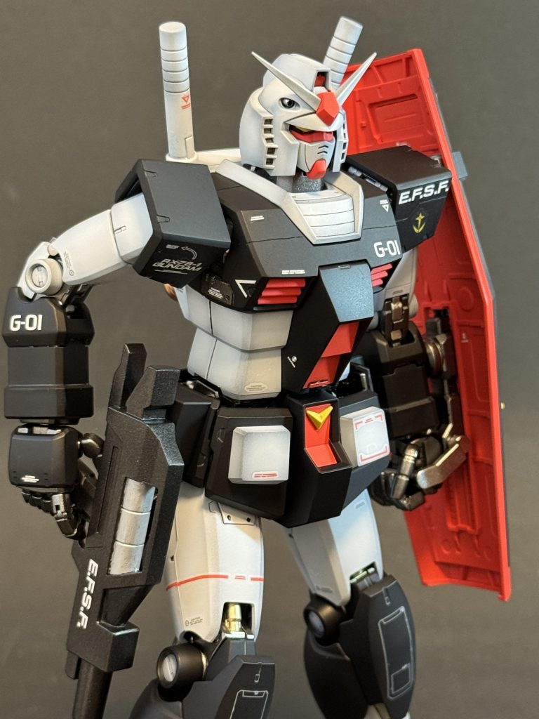 ビームライフルは腰にマウントする事ができたので早撃ちするような構えが出来ましたw