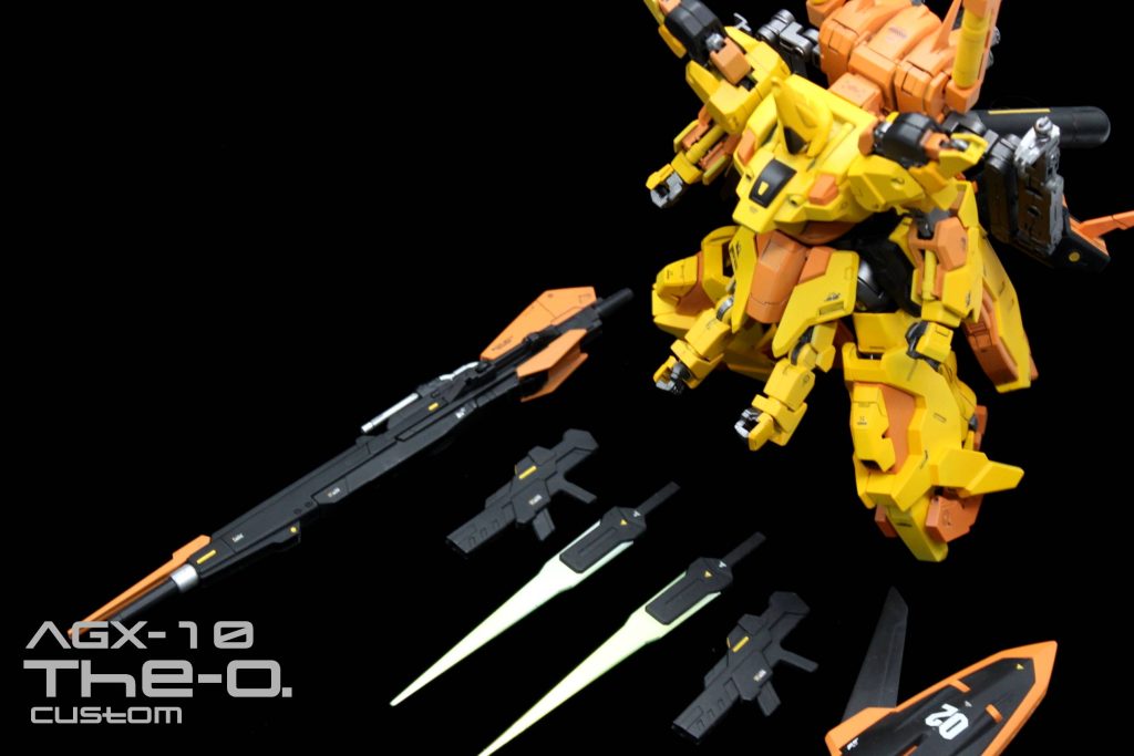 ウェポンロードになります。武器はハイメガランチャー、ビームライフルショーティー、ビームグラディウス、大型シールドファンネルという感じにしてみました。