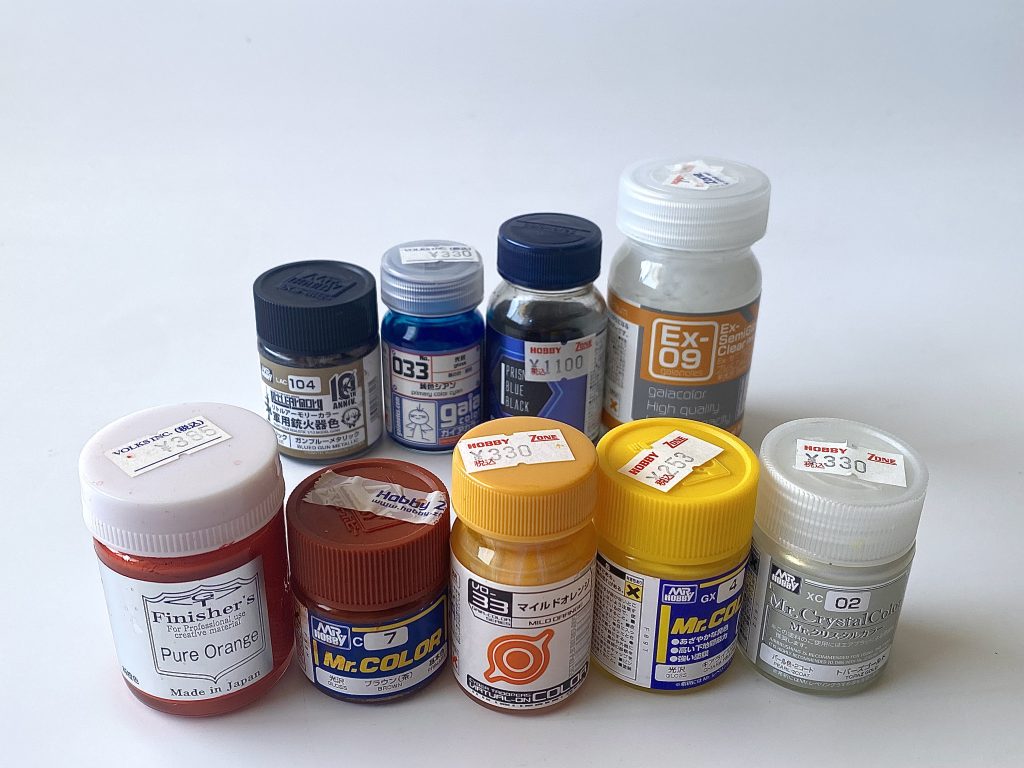 使用した主な塗料