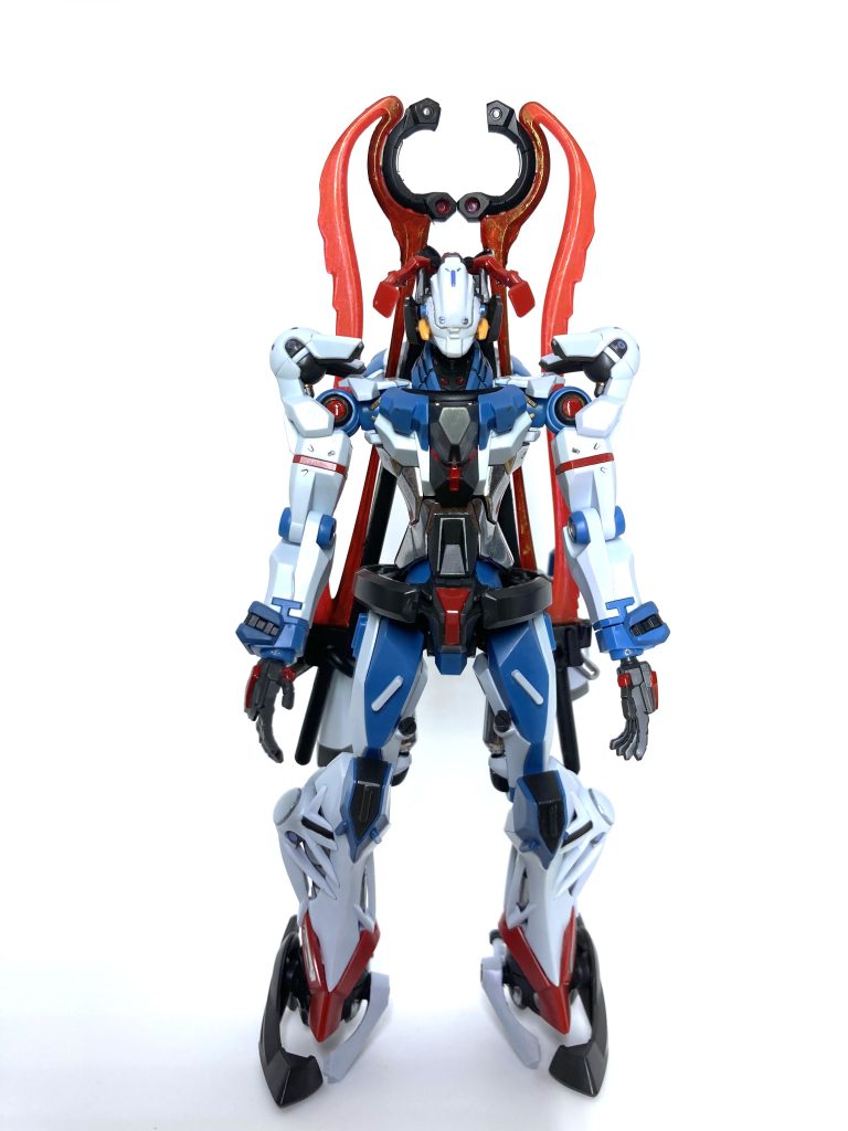 武器を背中にマウントした図、ライフルと盾は紛失しました…ご覧頂きありがとうございました。