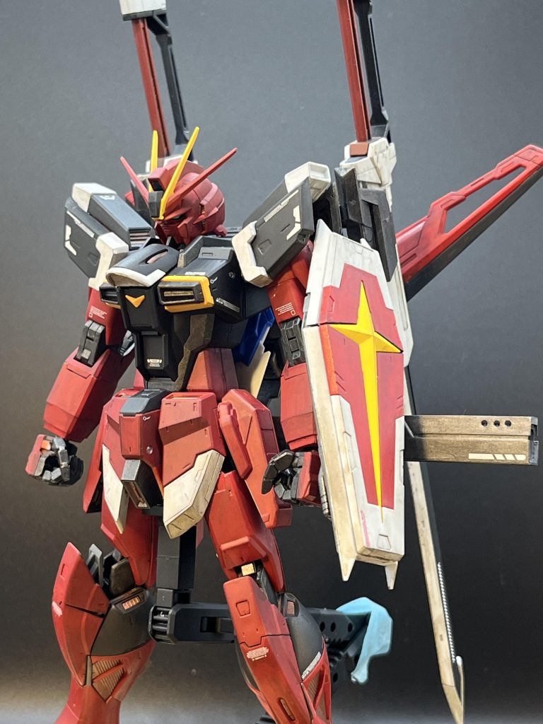 ウォッシング、エッジ強調、トップコートで仕上げました