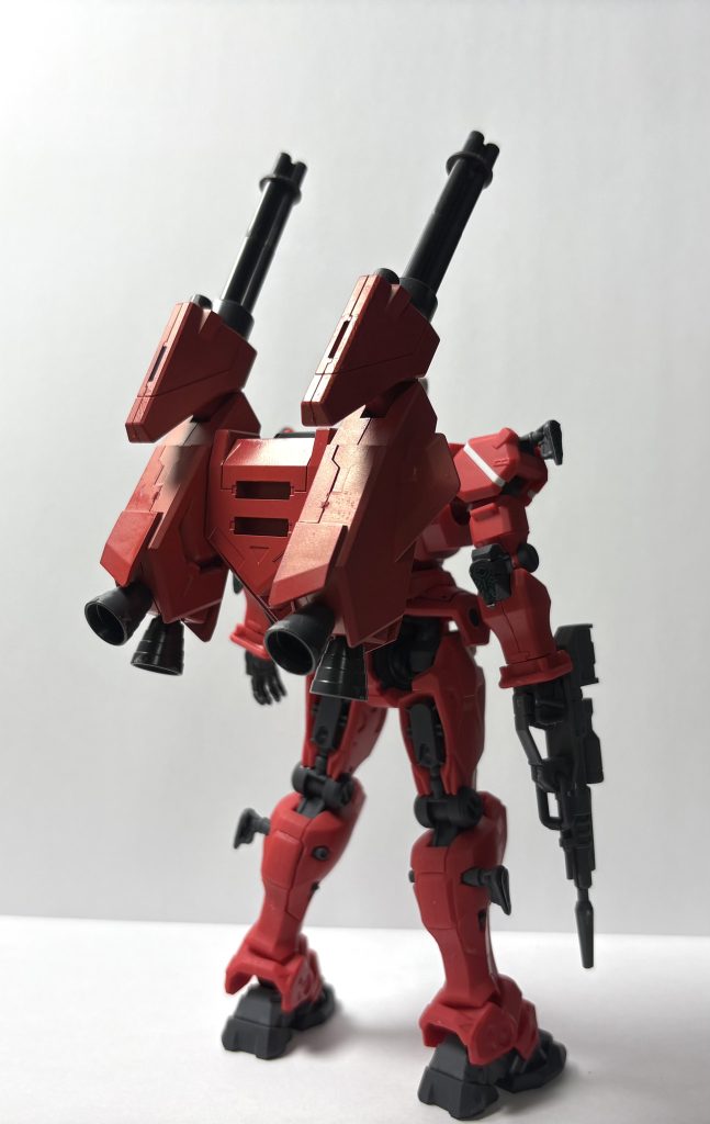後面ーシャアレッドがたまたま軽キャノンカラーに合ってて運が良かった…(gundam-kao4)