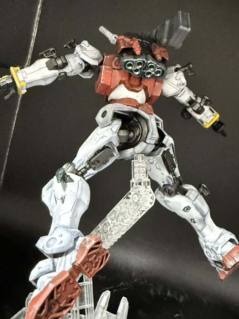 バーニア焼け加工してみたけど軽キャノンのバーニア奥まっててちょっとわからない。でもこういうワンポイント好き。