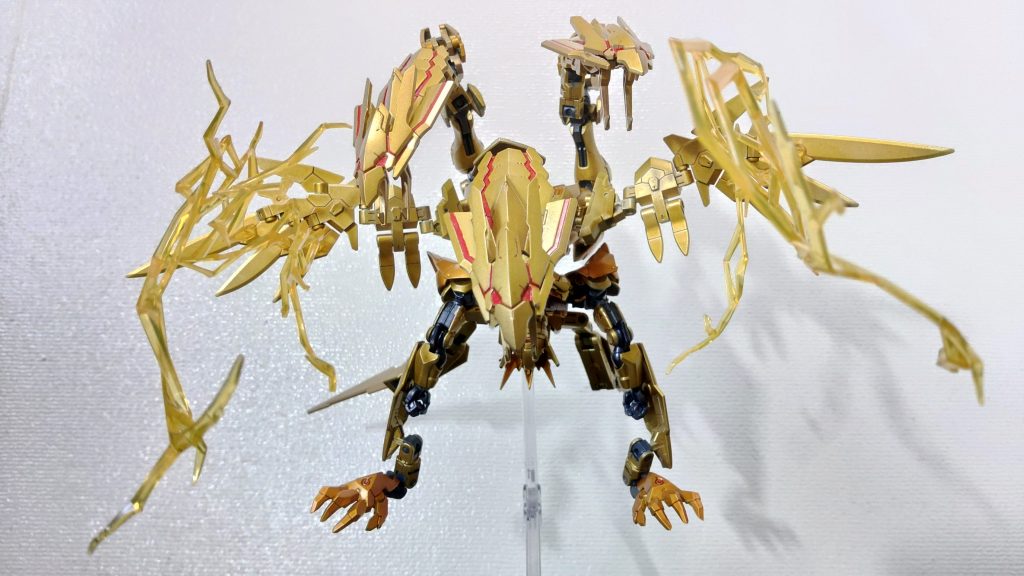 「ギルティ・デスプラズマ」カイゼルギラドラドの怒りに応じて威力を上げる翼から発生する電撃技。Lv1なんかムカついた・・・一定時間動けなくなる程度の威力。Lv2頭が高い!!・・・手足の一本や二本破壊する威力。LvMAX今のは痛かったぞぉ!!・・・対象を確実に原子分解する威力。