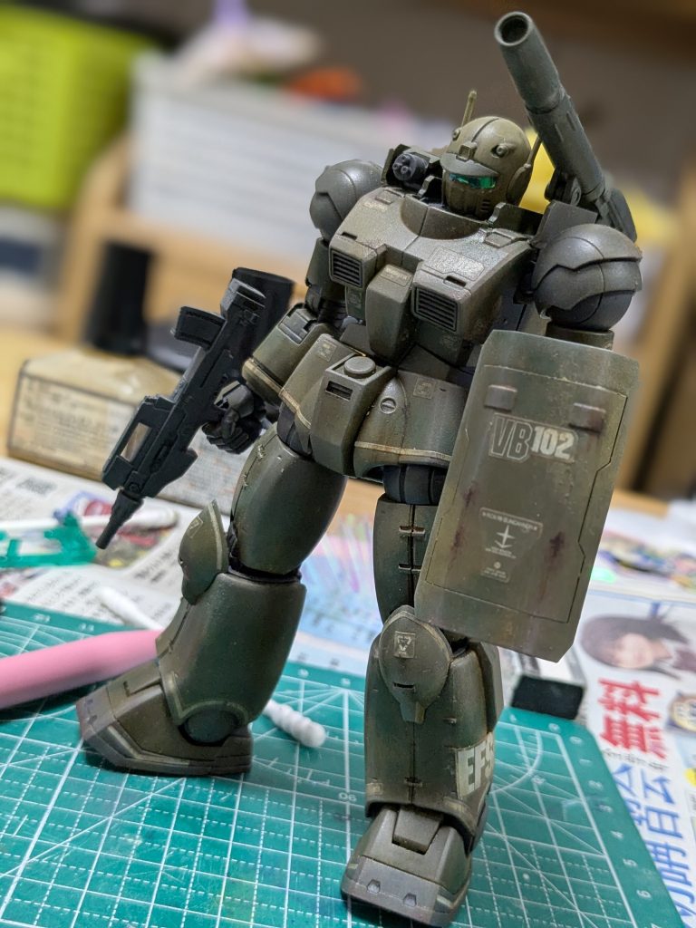 ガンキャノン　迷彩塗装　筆塗り–7枚目/制作者：おやじ