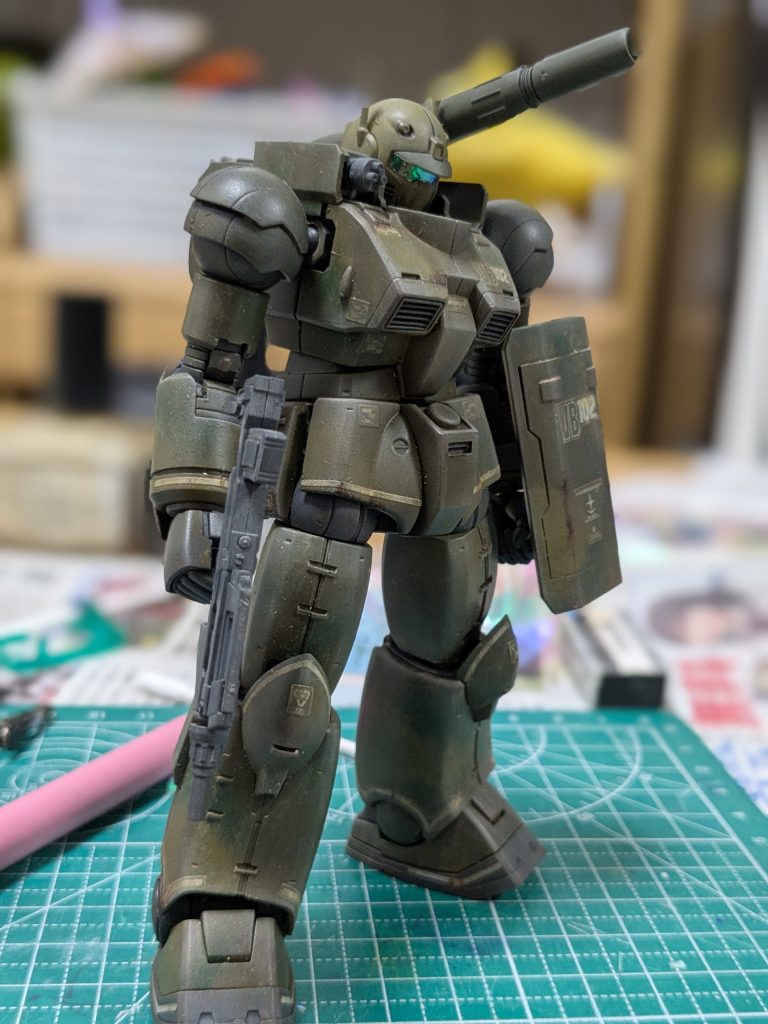 ガンキャノン　迷彩塗装　筆塗り–8枚目/制作者：おやじ