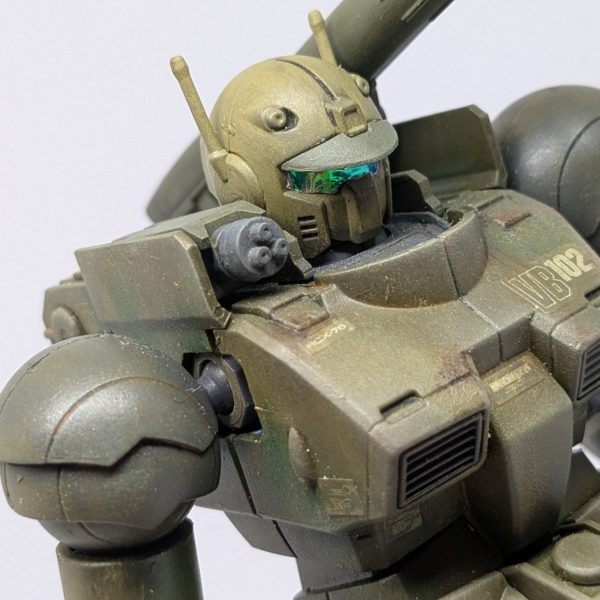 ガンキャノン　迷彩塗装　筆塗り