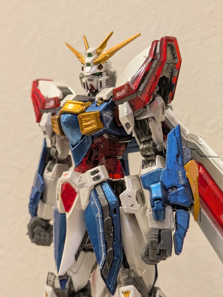ゴッドガンダム　クリアカラー　チタニウムフィニッシュ風塗装