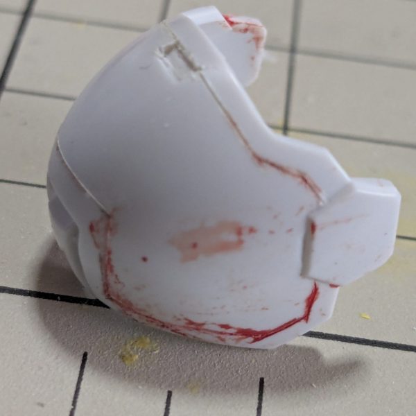 スジ彫りしてたら親指をザックリ殺ってしまった。現在。各所スジ彫りを追加中です。