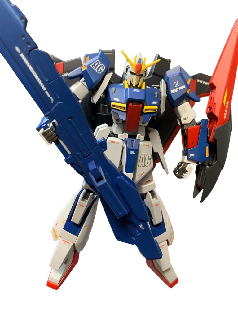 ハイパーメガランチャー装備ちなみに百式のはメガバズーカランチャーでHi-νガンダムはハイパーメガバズーカランチャーです。とてもややこしい。