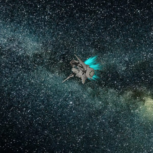 な、なんだ？宇宙に一筋の流星。その瞬間、ビームの嵐に貫かれるハイザック。爆散とともに宇宙の奥から現れたMS。この加速力、使いこなせば多勢でもイケる‼️Rジャジャ パワード。今、参上‼️（5枚目）