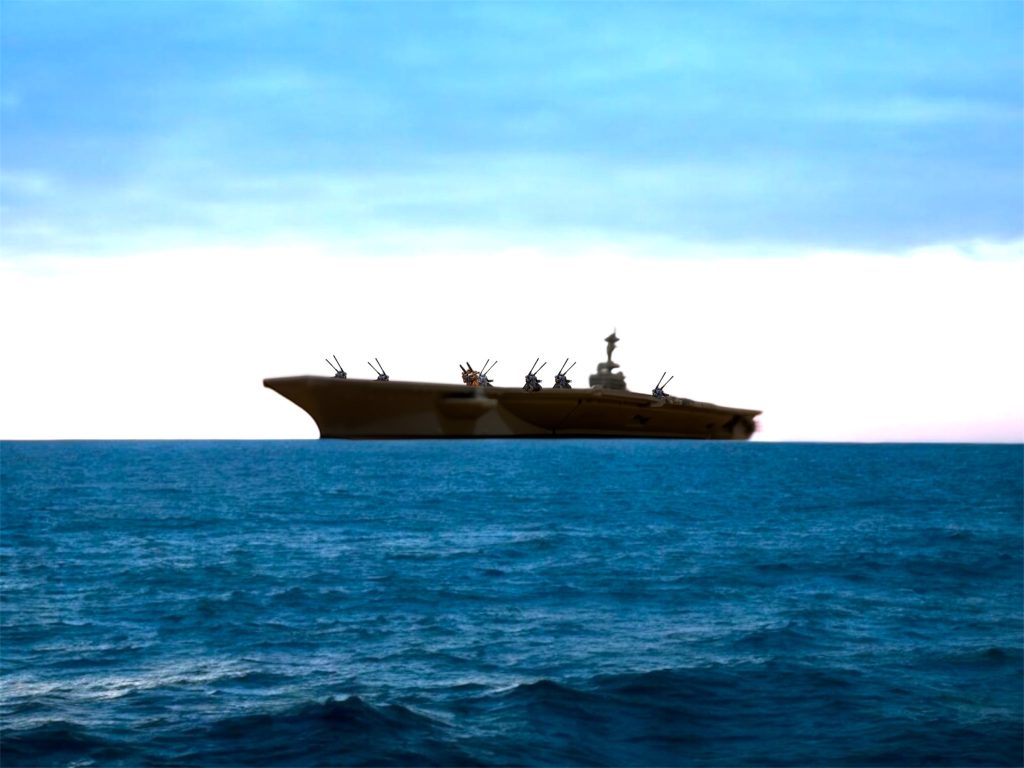 レバノン、ベイルート港に隣接する宇宙港は、ジオン公国アフリカ方面軍の基地として接収され、軍港化されている。 その日、洋上管制を担当していたジオン軍のパット中尉は、地中海沖のミノフスキー粒子の濃度が嫌に高いことに気が付いた。敵襲を予感した直後、彼の居る洋上管制塔には鉄の塊が降り注ぎ、次いで、激しい爆発に見舞われた。