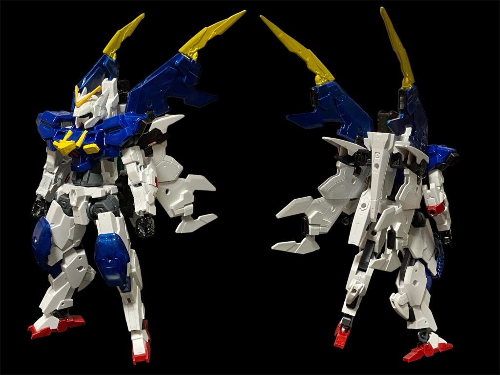 G-Vセカンド^_^既出のG-Vをベースに肩パーツ・新規制作したコアファイターに交換。頭のアンテナはhg v2ガンダムからいただき^_^