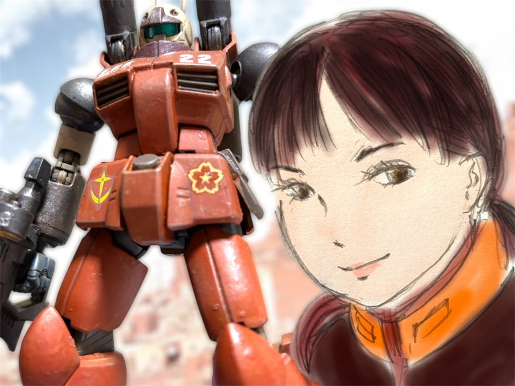 「……そういえば気になっていたんだが、あの”お花の模様”は一体なんだ?」イギーが訝しげな声をあげる。「いいじゃないですか。可愛いですよ。」ミヤギの声が珍しく弾んでいるように聞こえる。「部隊章だそうです。ブライトマン少佐が今朝、整備の連中に描かせていましたよ。」マークだ。「桜の花だな。花は桜木、人は武士、か。」ヘントが呟く。「それって散り際が一番輝くってことだろ?縁起でもないな。」「イギー少尉はがさつでデリカシーが皆無な割に、そういう読解力はあるんですね。」ミヤギの呆れた声が続く。「お前ら、いつまでもなにやってるんだ!」いつまでも学生じゃないんだぞ、と、ブライトマン少佐がブリーフィングルームの前で声を荒げた。 パイロットの面々は、サッと敬礼してから駆け出した。 戦士たちにも、束の間の青春が——。 【#interlude Call sign fin.】 次回、#16 Guerrilla soldier