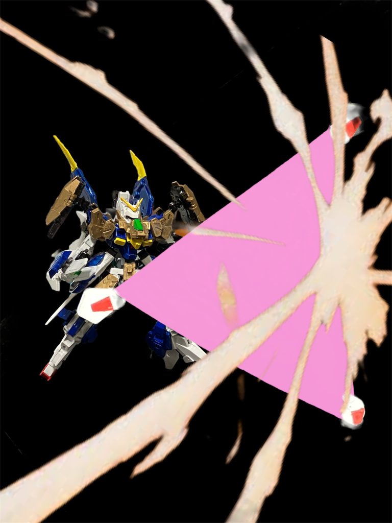 メガビームシールド^_^フルアーマーパーツのジャンクとプラ板を使ったエフェクトで再現^_^