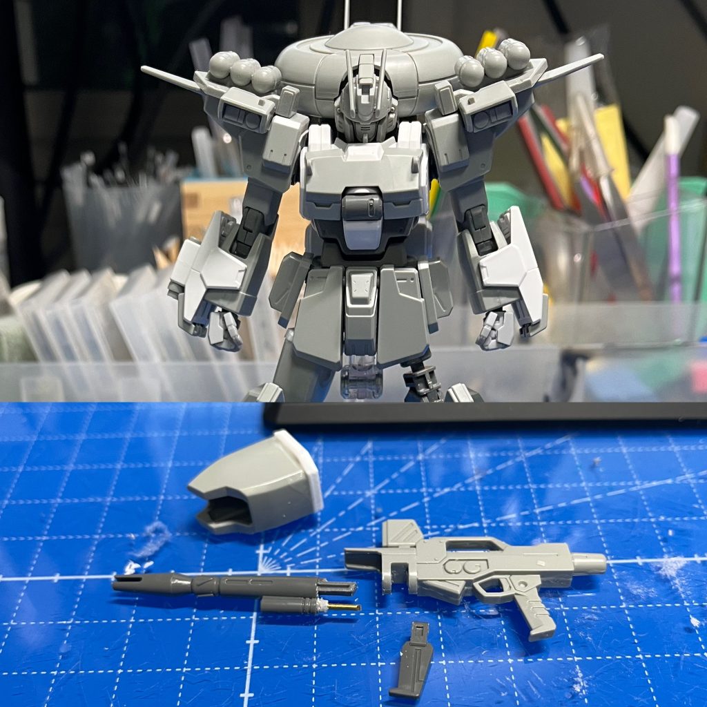 ライフルの後ハメ加工　と足の延長　が工作ポイント