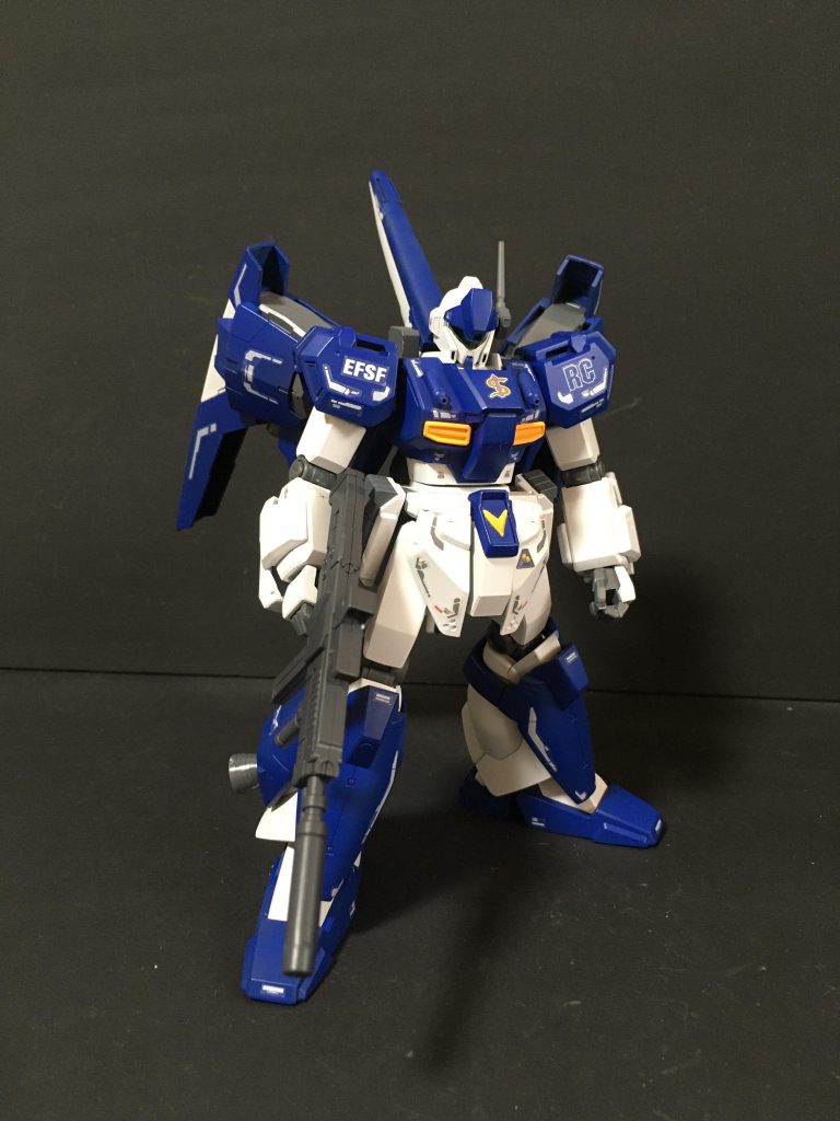 ライトニングガンダムのフルバーニアンを装備させています。ミサイルポッドはなんとなく。。。外してます。