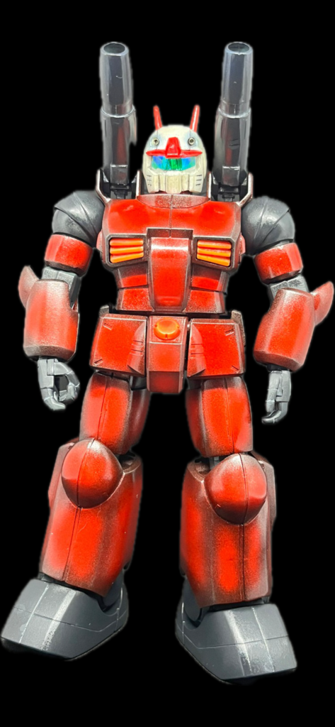 実はガンキャノンは初めてで良いキットだったので新品を買って積んでおります  機会があれば一から製作します  見様見真似で塗装しましたがまぁまぁの出来ではないでしょうか  まぁこんなもんでしょ