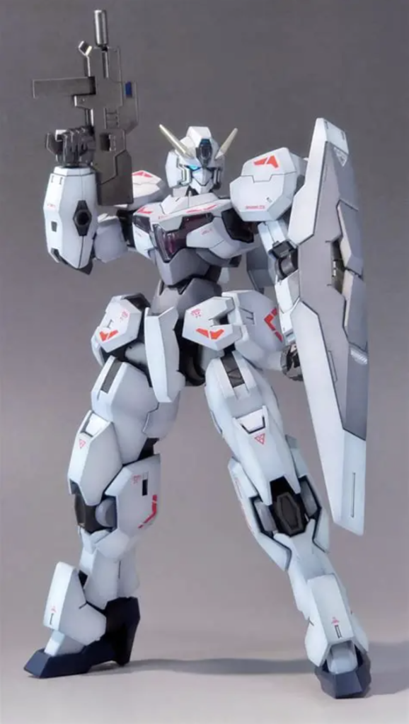 塗装は白、ライトグレー、靴のブルーグレーは黒立ち上げです。シンプルな配色なのでレッドラインのデカールを貼って情報量を上げました。