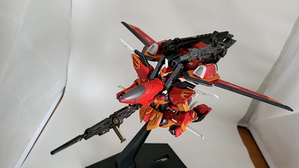 ライフルは磁石で取り付け